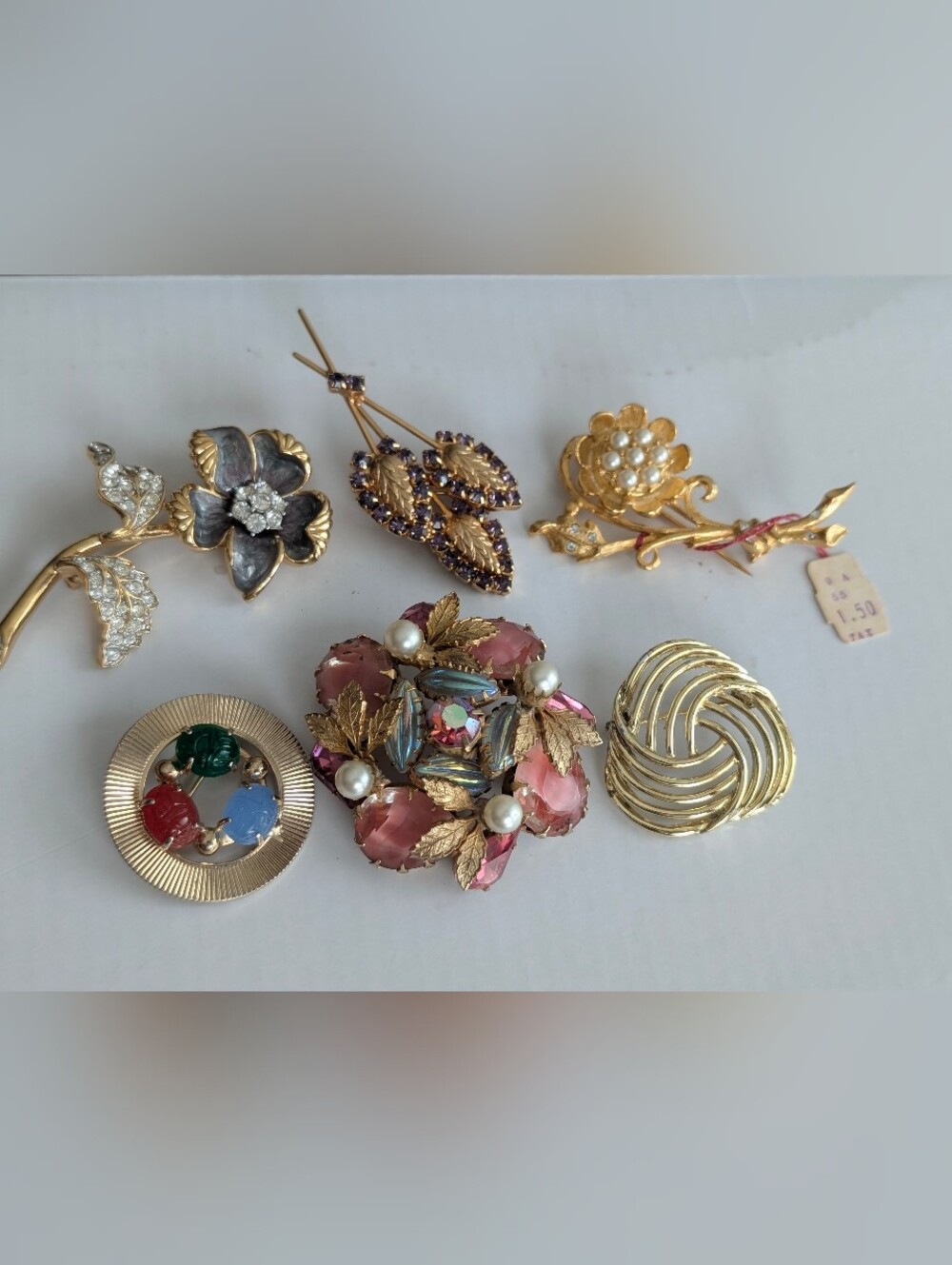 Vintage Brooch Lot 6 Brooches